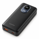 Basike Power Bank 20000mAh, Carregador Portátil, 2 Cabos Integrados (Preto)