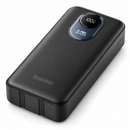Basike Power Bank 20000mAh, Carregador Portátil, 2 Cabos Integrados (Preto)